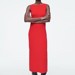 NWT Corset detail red COS maxi dress